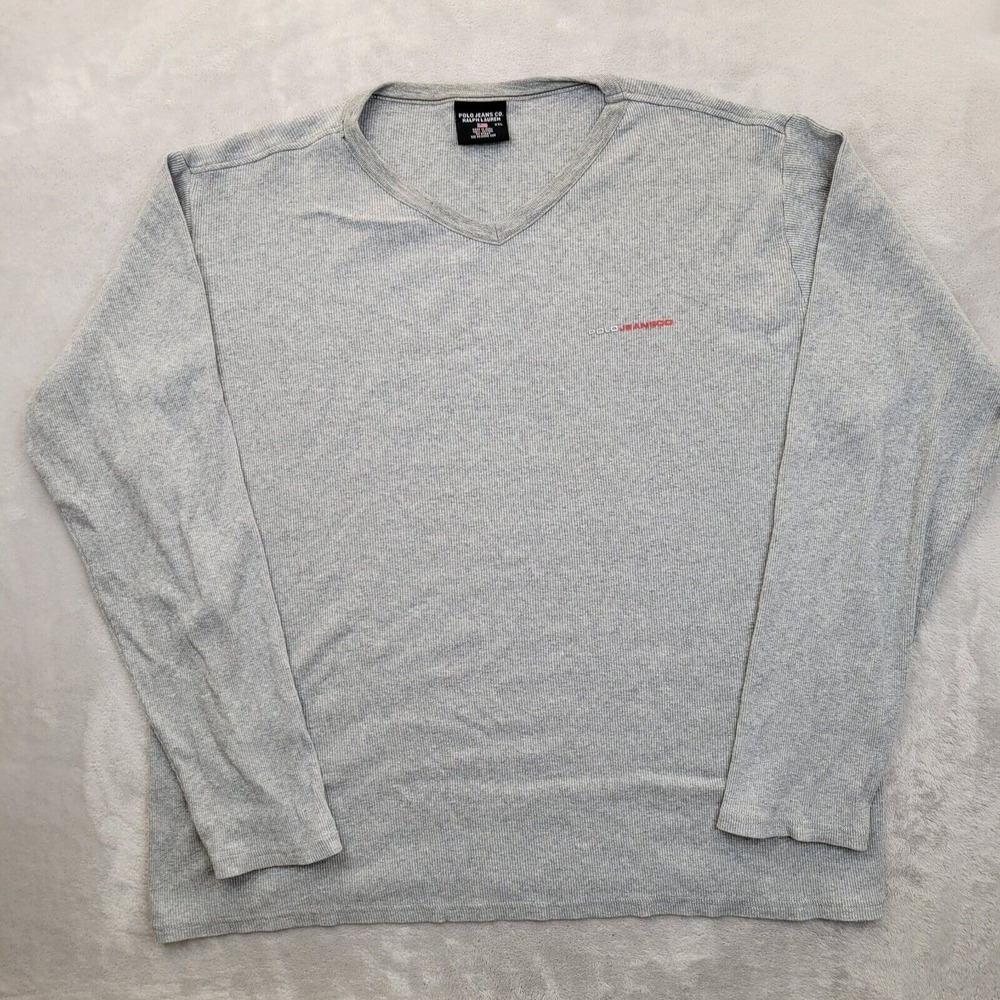 Polo Jeans Shirt Mens XXL Ralph Lauren‎ Long Sleeve Sweatshirt RL USA Flag Adult